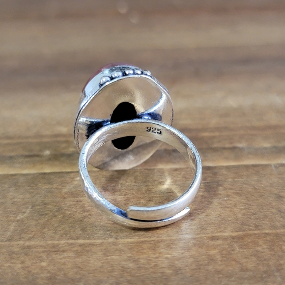 Native Mookaite Jasper Gemstone Ring Size 7 925 Silver Jewelry Bohemian … - Picture 3 of 5